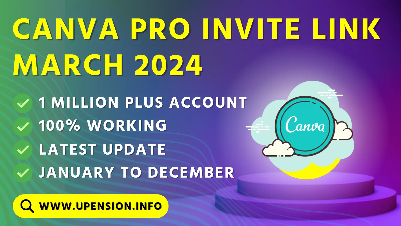 Canva Pro Invite Link March 2024 Free Access